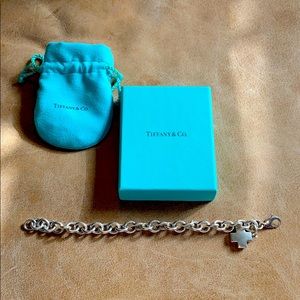 Tiffany & Co. Sterling Silver Cross Charm Bracelet